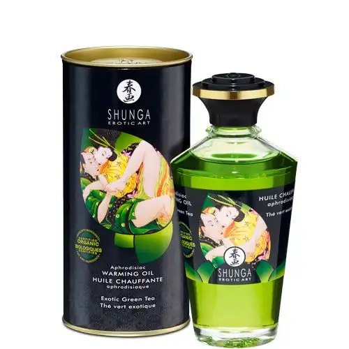 Разогревающее масло Shunga APHRODISIAC WARMING OIL - Exotic green tea (100 мл) photo 1