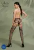 Эротические колготки-бодистокинг Passion ECO S004 black, закрытые трусики, декор, подвязки photo 4