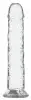 Прозрачный фаллоимитатор ADDICTION Vertical Dong 8″, присоска, диаметр 3,8 см, вибропуля в подарок photo 2