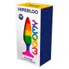 Силиконовая анальная пробка Wooomy Hiperloo Silicone Rainbow Plug M, диаметр 2,9 см, длина 11 см photo 3