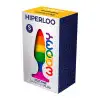 Силиконовая анальная пробка Wooomy Hiperloo Silicone Rainbow Plug S, диаметр 2,4 см, длина 9 см photo 3