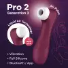 Вакуумный клиторальный стимулятор Satisfyer Pro 2 Generation 3 with Liquid Air Connect App Wine Red photo 2