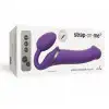 Безремневой страпон с вибрацией Strap-On-Me Vibrating Violet L, диаметр 3,7см, пульт ДУ, регулируемы photo 5