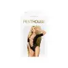 Боди Penthouse Salute Me S/L Black, имитация шнуровки на спине и декольте, геометрическое плетение photo 3
