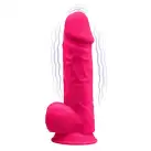 Фаллоимитатор с вибрацией SilexD Norman Vibro Pink (MODEL 1 size 8,5in), двухслойный, диаметр 5см photo 1
