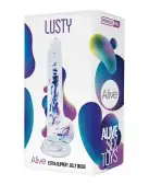 Прозрачный фаллоимитатор Alive Jelly Dildo Lusty, ТПЕ, присоска, диаметр 3,2см, длина 18см photo 2