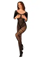Сетчатый бодистокинг с имитацией подвязок Obsessive Bodystocking G329 XL/XXL, black, с доступом photo 1