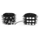 Наручники с шипами Art of Sex - Rose Spiked Leather Handcuffs, натуральная кожа photo 2