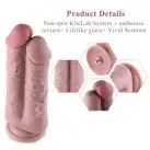 Двойной дилдо для секс-машин Hismith 8.5” Two Cocks One Hole Silicone Dildo photo 2