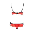 Комплект белья CHERRY SET OpenBra red L/XL - Passion Exclusive: открытый лиф, трусики-юбочка photo 4