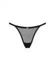 Прозрачные стринги с кружевом Obsessive Celia Noir thong XS/S photo 3