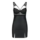 Бэби-долл из эко-кожи и кружева Loona Chemise black S/M - Passion photo 5