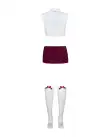 Эротический костюм студентки Obsessive Student 4 pcs costume L/XL, топ, юбка, стринги, гольфы photo 4