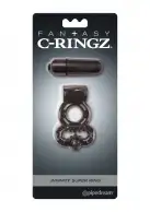 Эрекционное кольцо с вибрацией Infinity Super Ring Black photo 3