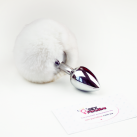 Металлическая анальная пробка с хвостиком 7.5смХ2.7см photo 9