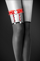 Гартер Bijoux Pour Toi - WITH HEART AND SPIKES Red photo 1