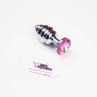 Ребристая анальная пробка, металл – 7смХ2.7см (1 шт.) photo 8