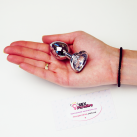 Металлическая анальная пробка сердечко, 7смХ2.8см (1шт.) photo 15